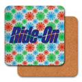 4" Square Coaster w/ 3D Lenticular Animated Spinning Wheels - Multi Color (Custom)